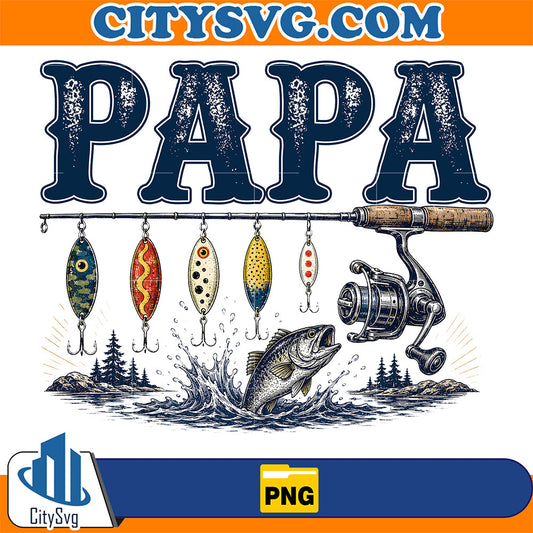 Papa Fishing Png CitySvg