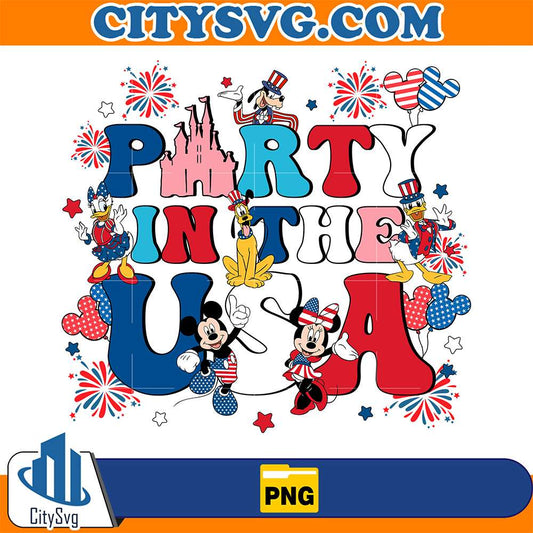 Party-In-The-Usa-Mickey-And-Friends-4th-Of-July-Png