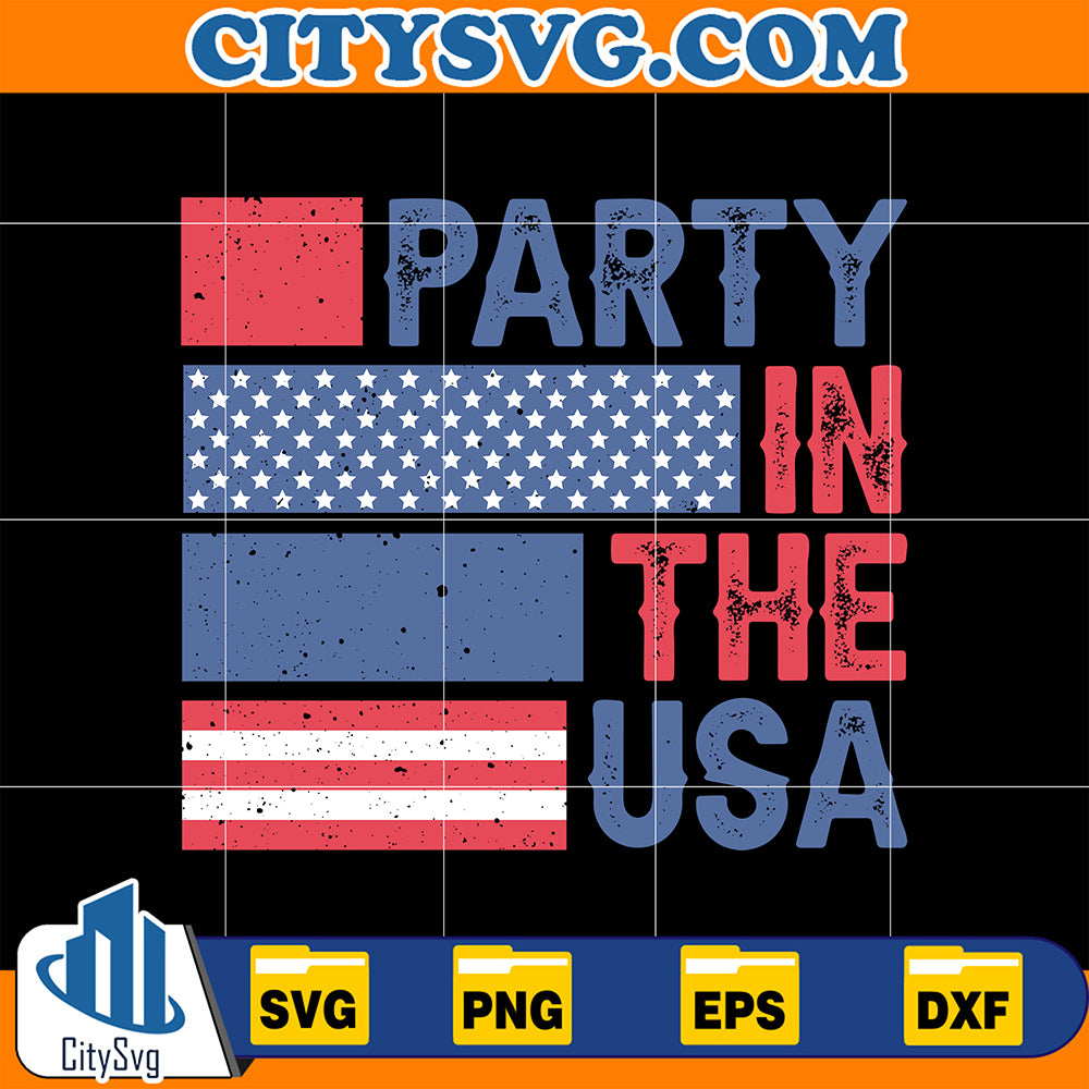 PartyInTheUsaAmericaSvg