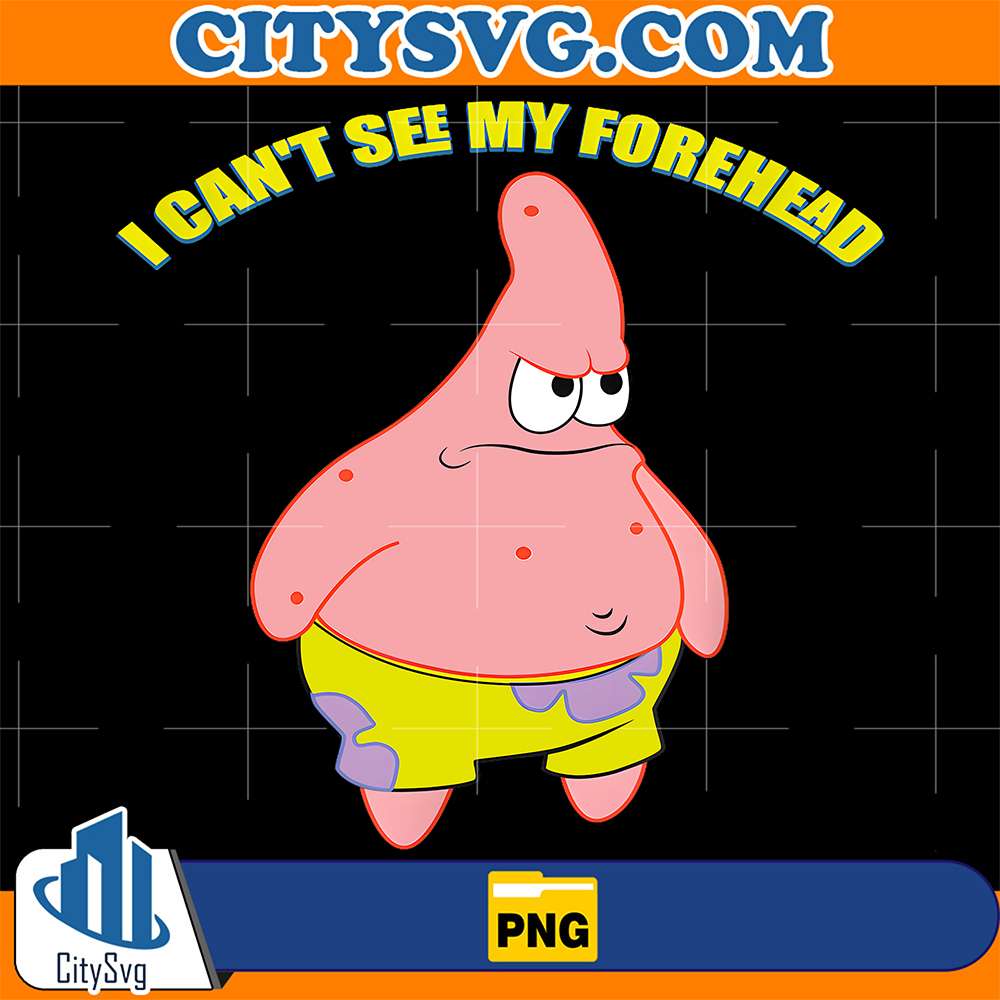 Patrick-Star-I-Can-t-See-My-Forehead-Png