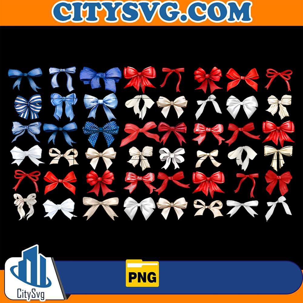 Patriotic-Coquette-Bow-4th-Of-July-USA-Flag-Ribbon-Png