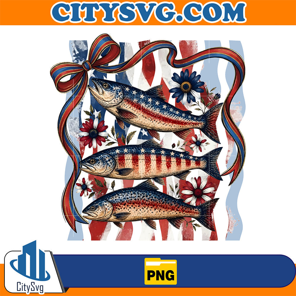 Patriotic-Fish-American-Flag-Trout-Png
