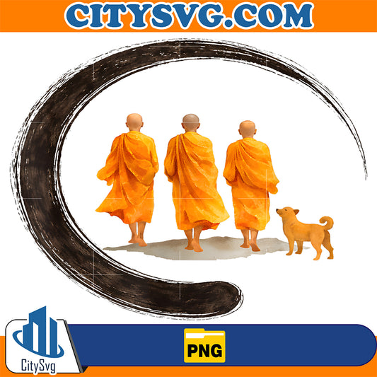 Peace-Walking-Monks-Minimalist-Zen-Art-Png