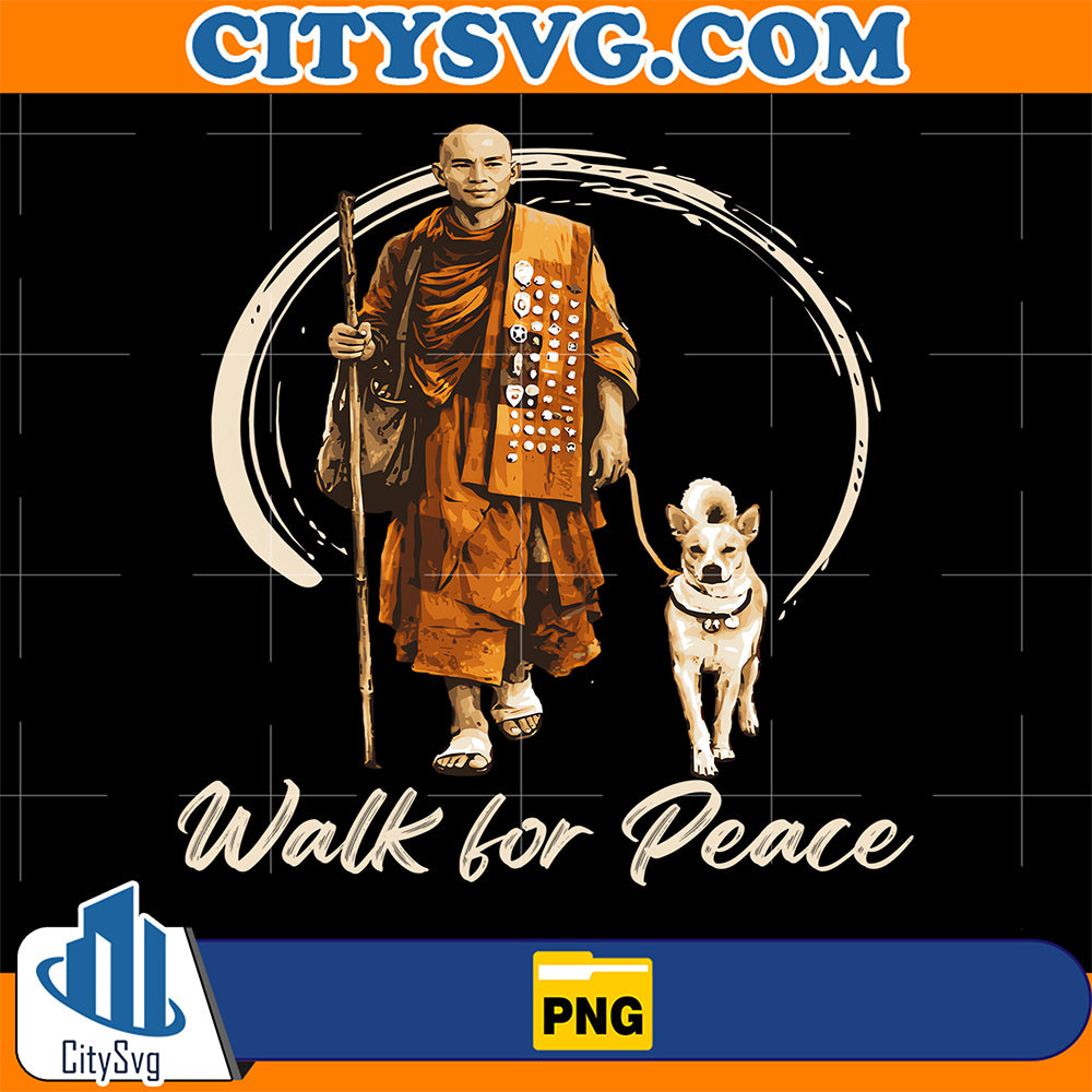 Peace-Walking-Monks-and-Aloka-Dog-Walk-for-Peace-Png-1