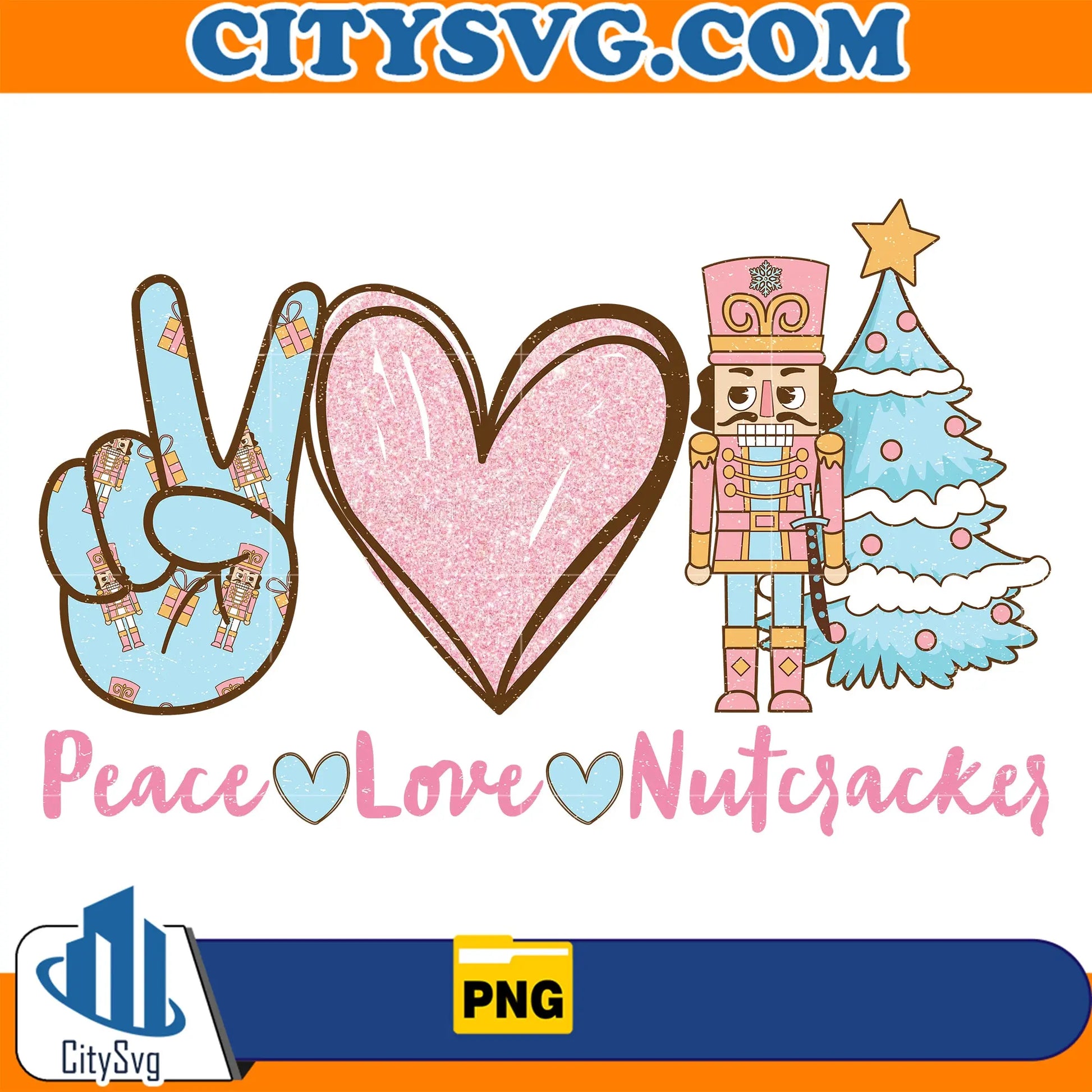 PeaceLoveNutcrackerChristmasPng
