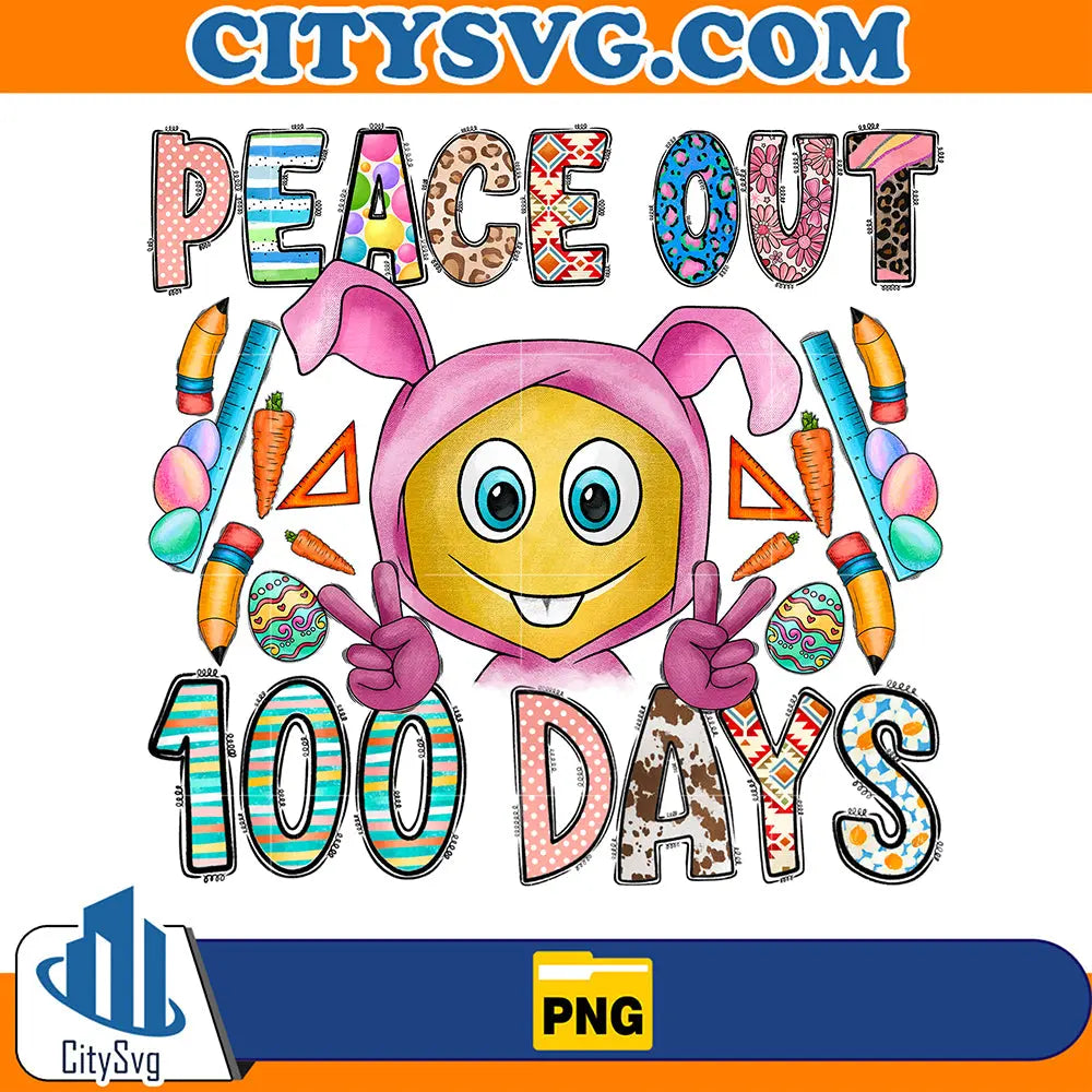 PeaceOut100DaysSublimationPng