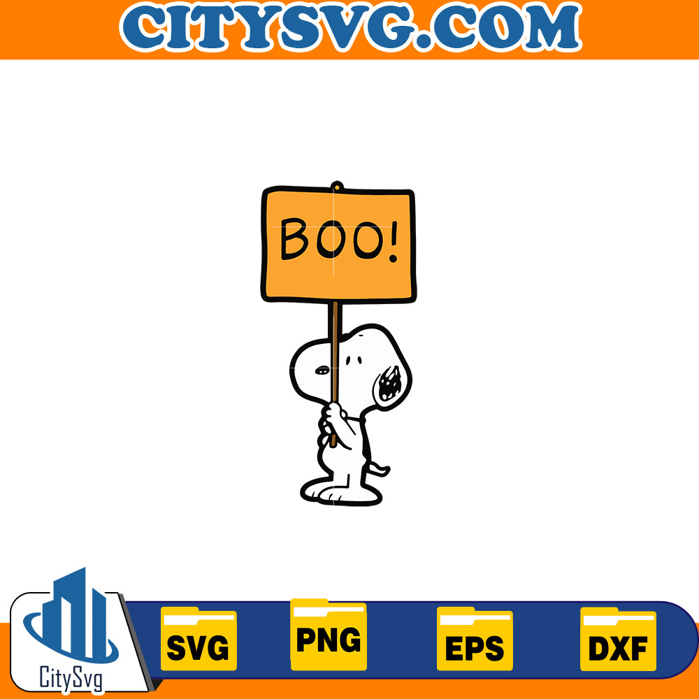 Snoopy Boo Svg