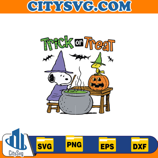 Snoopy Trick or Treat Svg