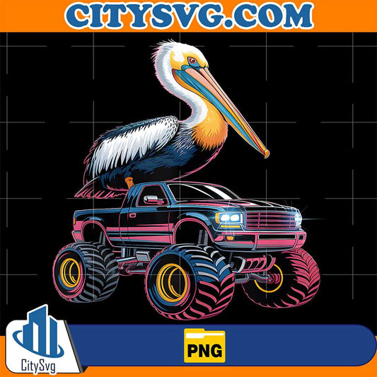 Pelican-On-Monster-Truck-Png