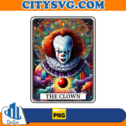 Horror tarot card Pennywise The Clown Png