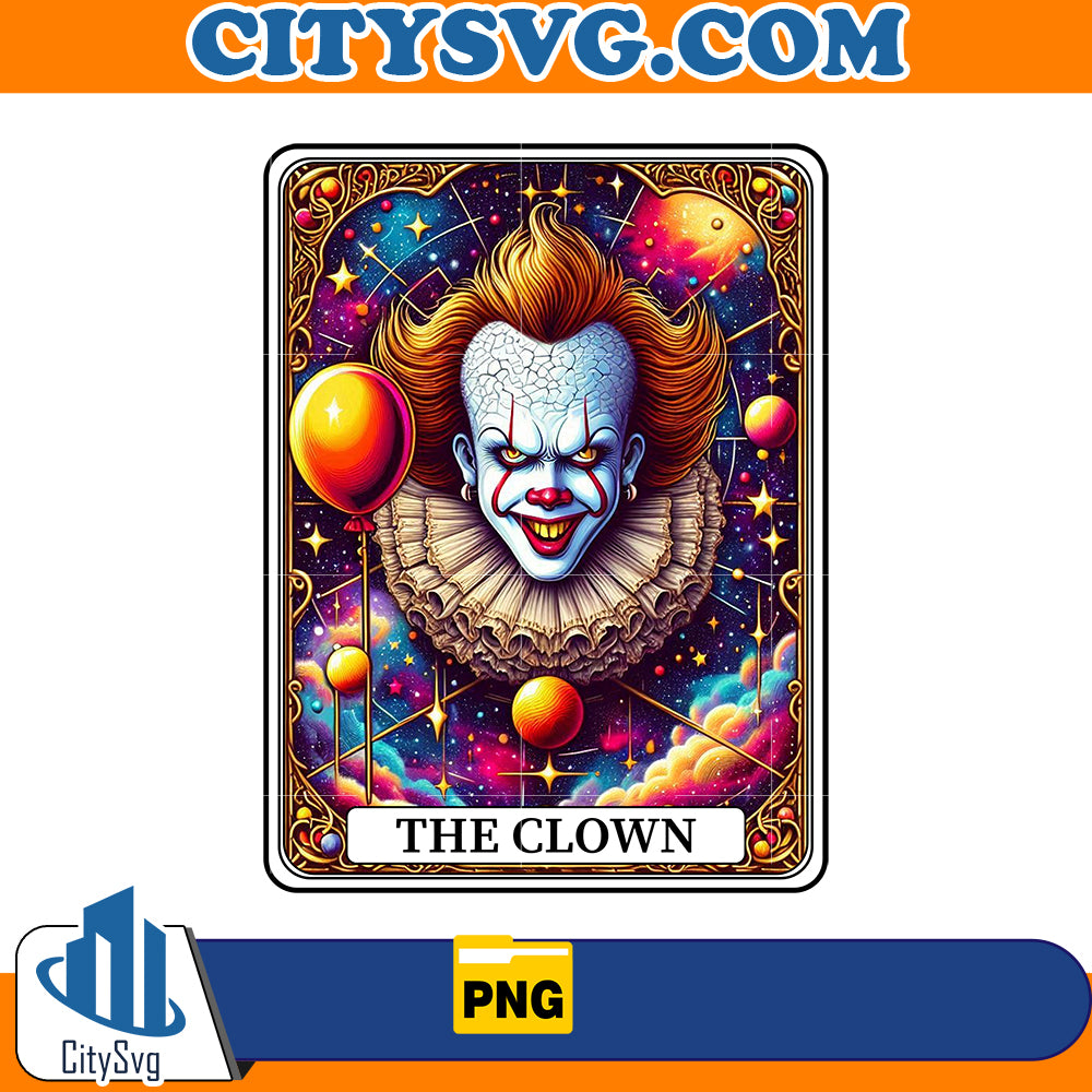 Horror tarot card Pennywise The Clown Png