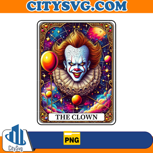 Horror tarot card Pennywise The Clown Png