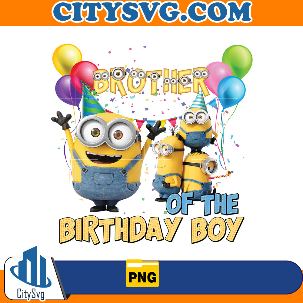 Minions Brother of the Birthday Boy Png