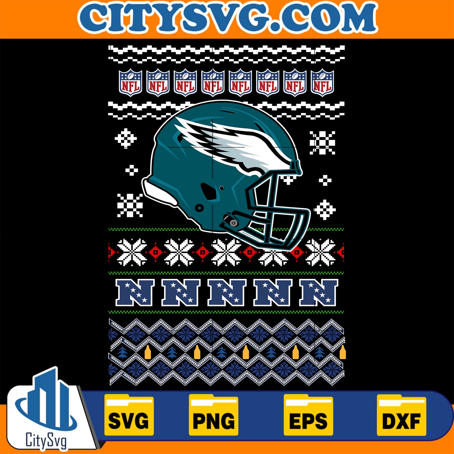 Philadelphia Eagles Christmas Svg