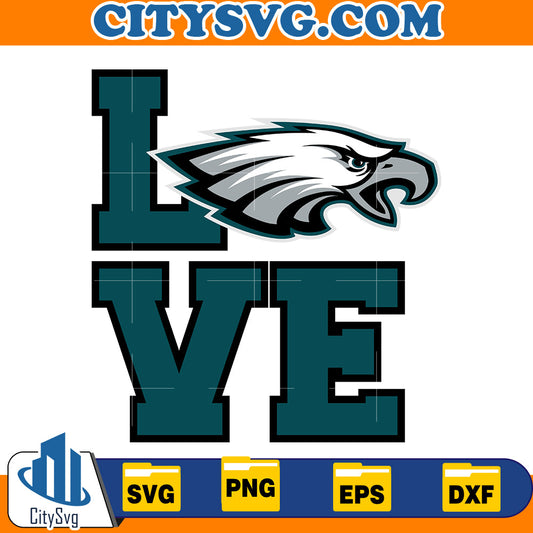 Love Philadelphia Eagles Svg