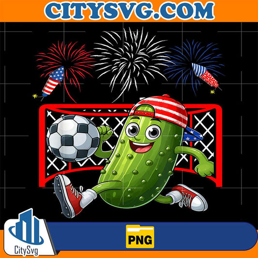 Pickle-Costume-4th-Of-July-Playing-Soccer-Player-Lover-Png
