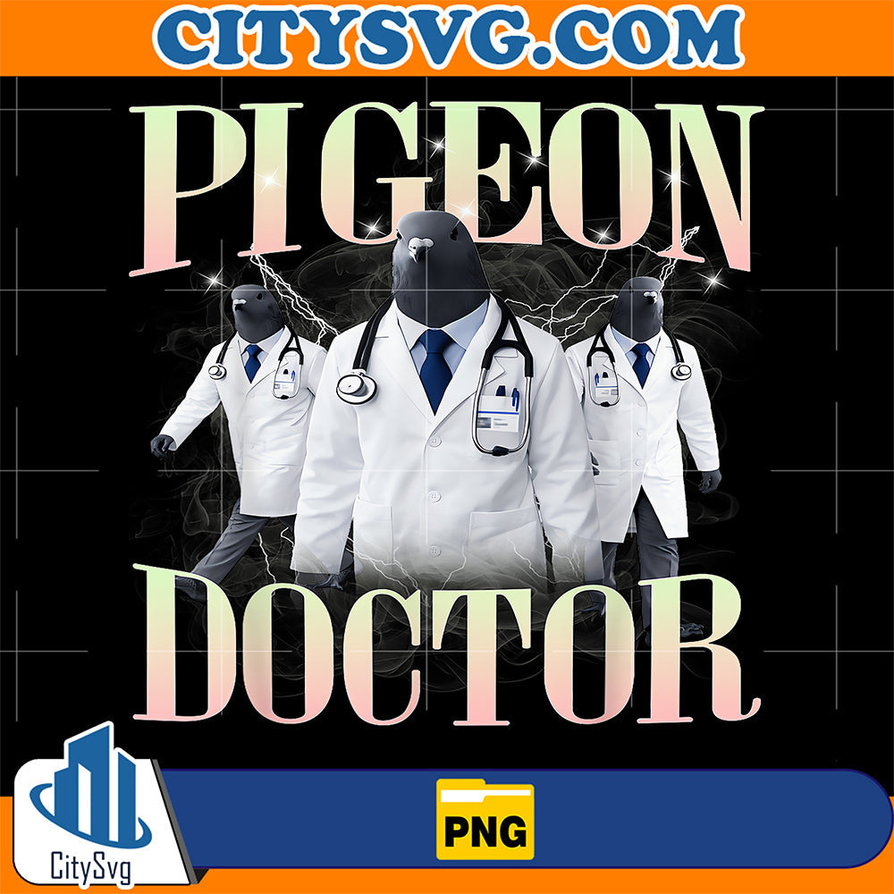 Pigeon-Doctor-Avian-Medical-Team-Funny-Bird-Png