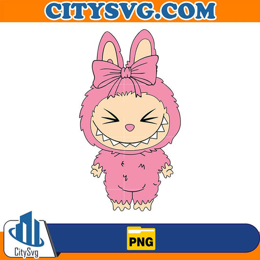 Pink-Coquette-Labubu-Smiling-Png