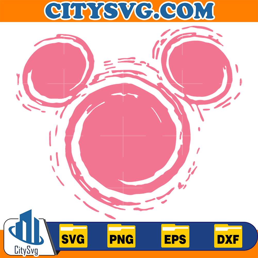 Pink-Mickey-Drawning-Svg
