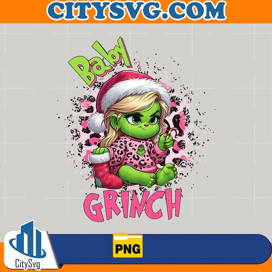 PinkBabyGrinchBoujeeLeopardPng
