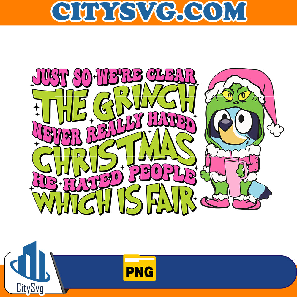 Just so were clear Bluey Christmas Png