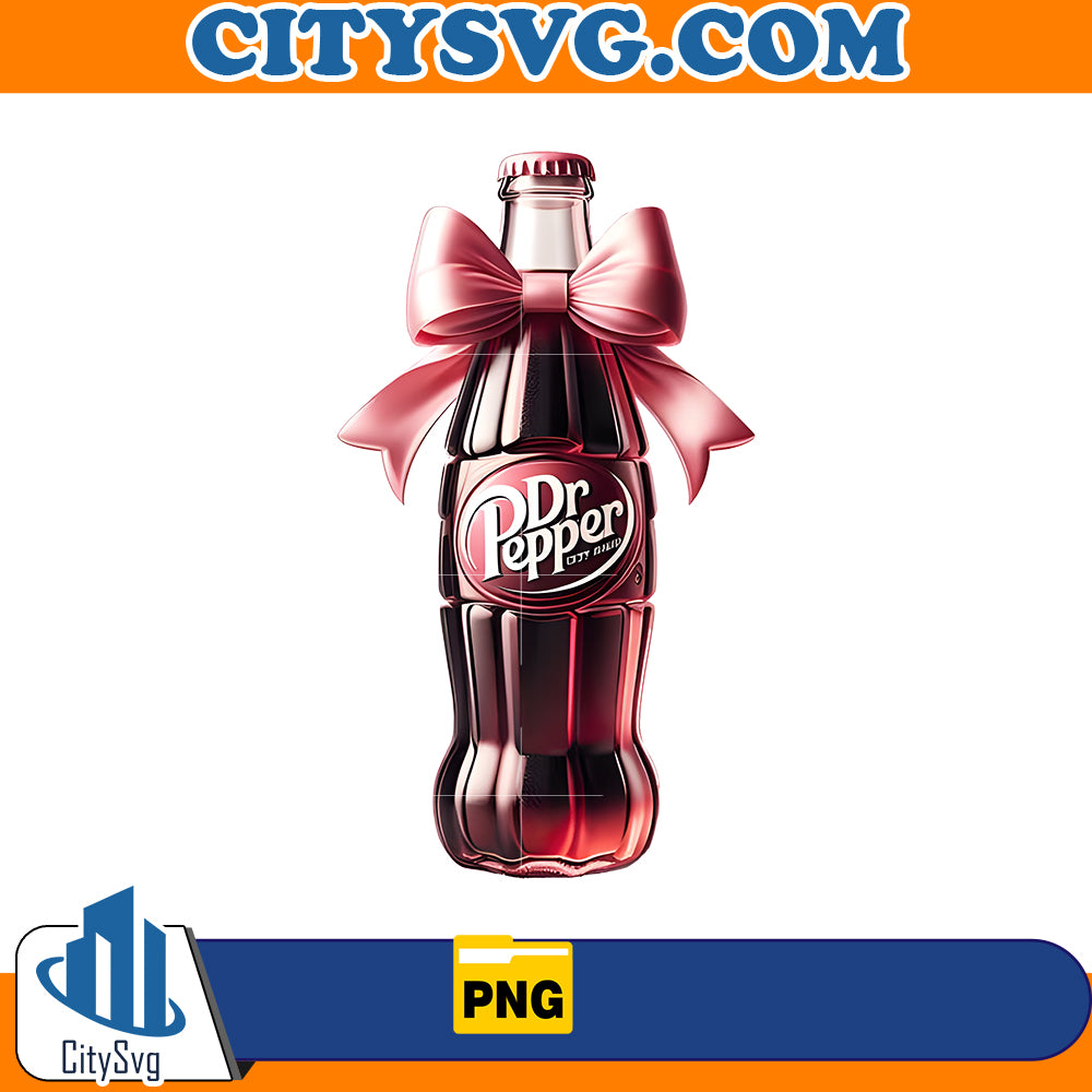 Pink Bow Coquette Dr. Pepper Png