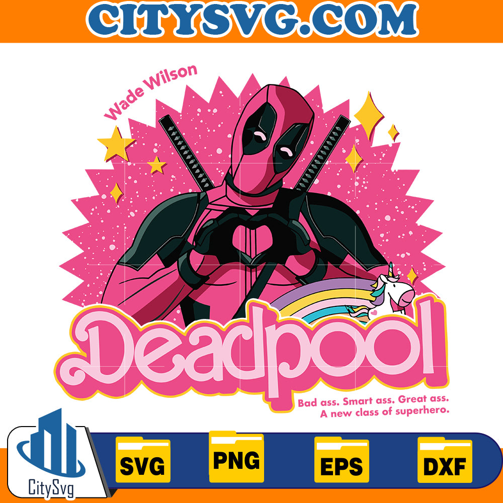 Pink Deadpool Svg