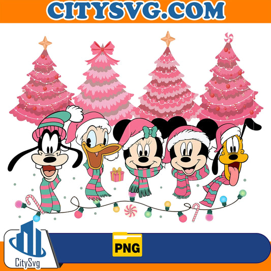 PinkDisneyMickeyAndFriendsChristmasPng4