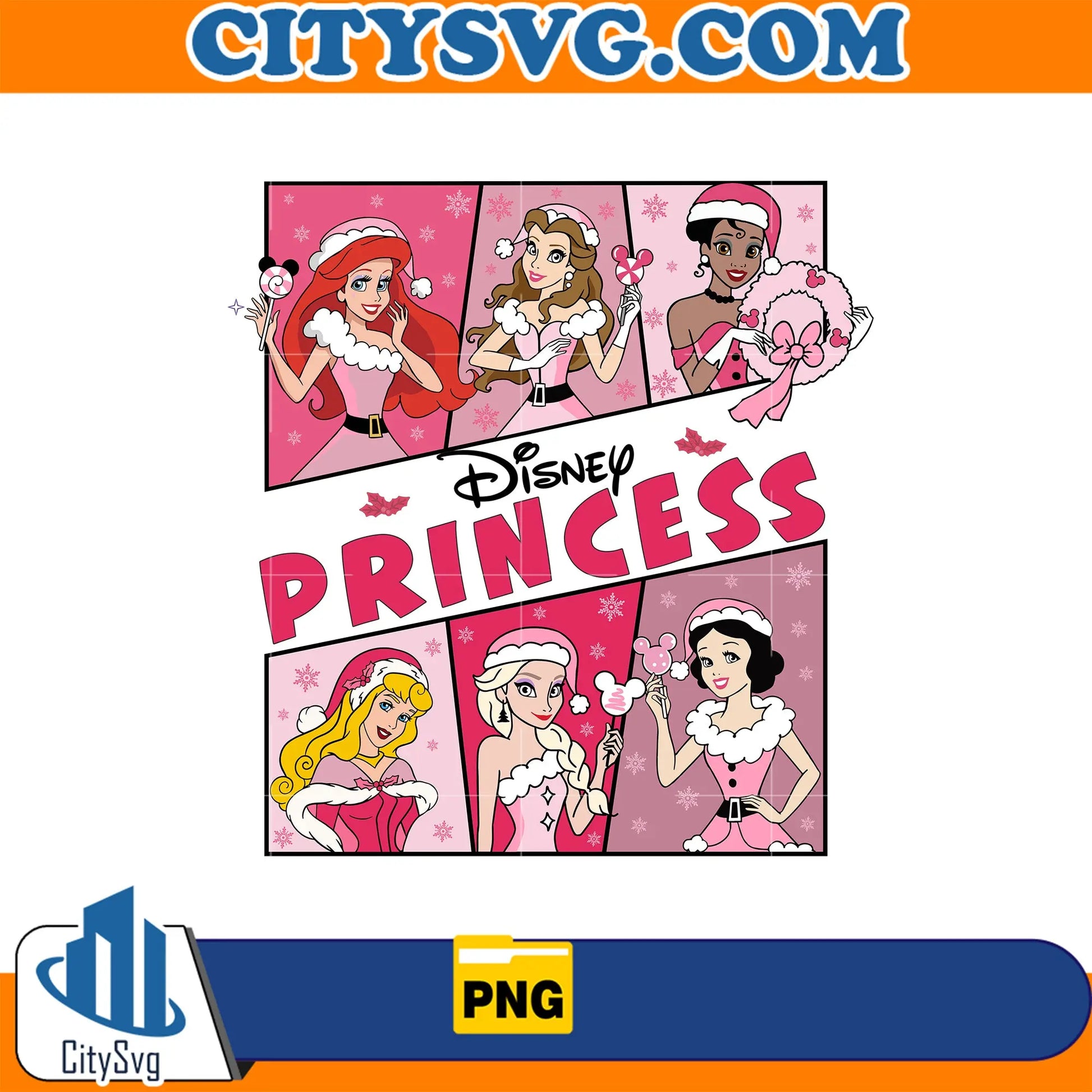 PinkDisneyPrincessChristmasPng