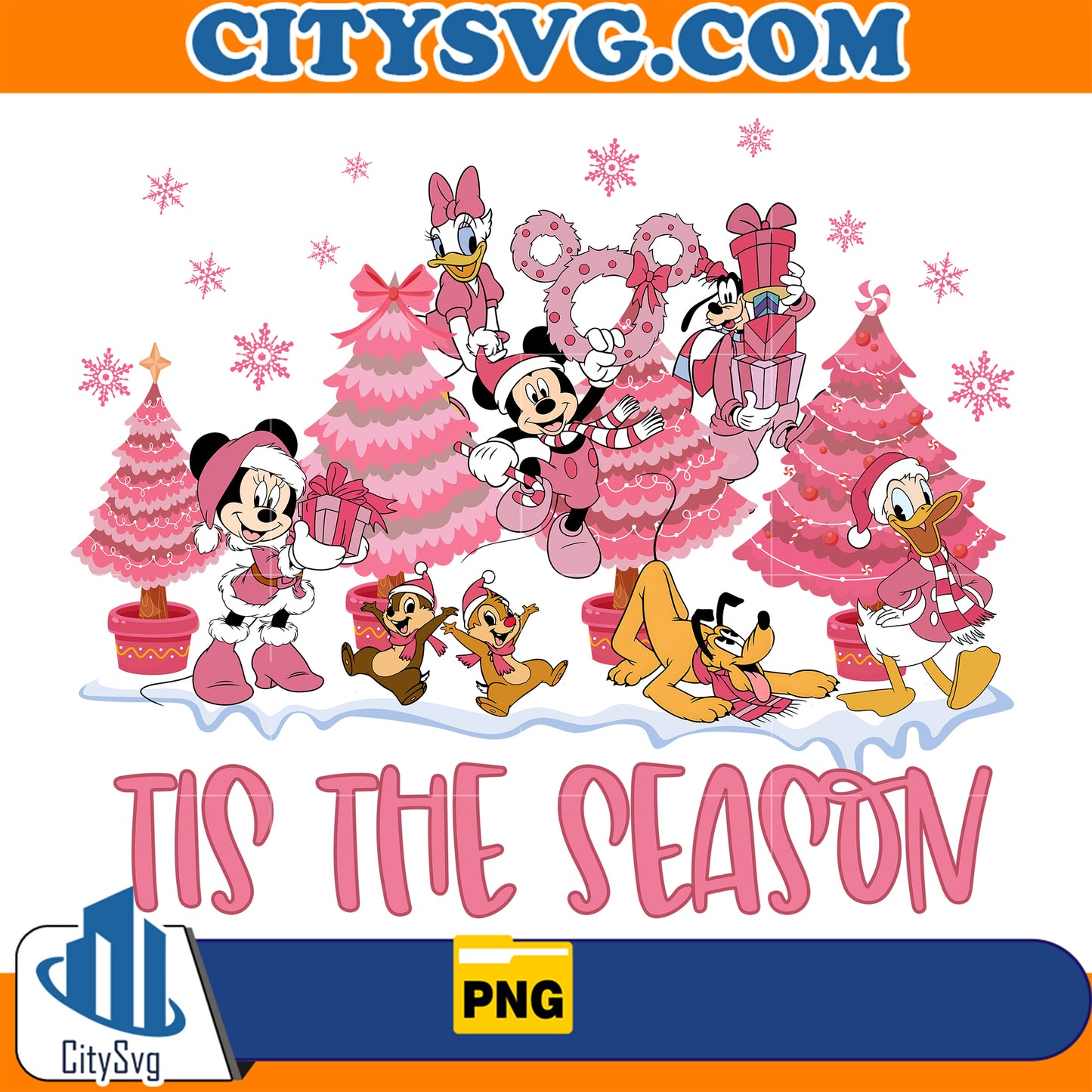 PinkDisneyTisTheSeasonChristmasPng