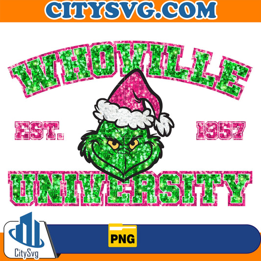 Pink Faux Sequin Whoville University Png CitySvg