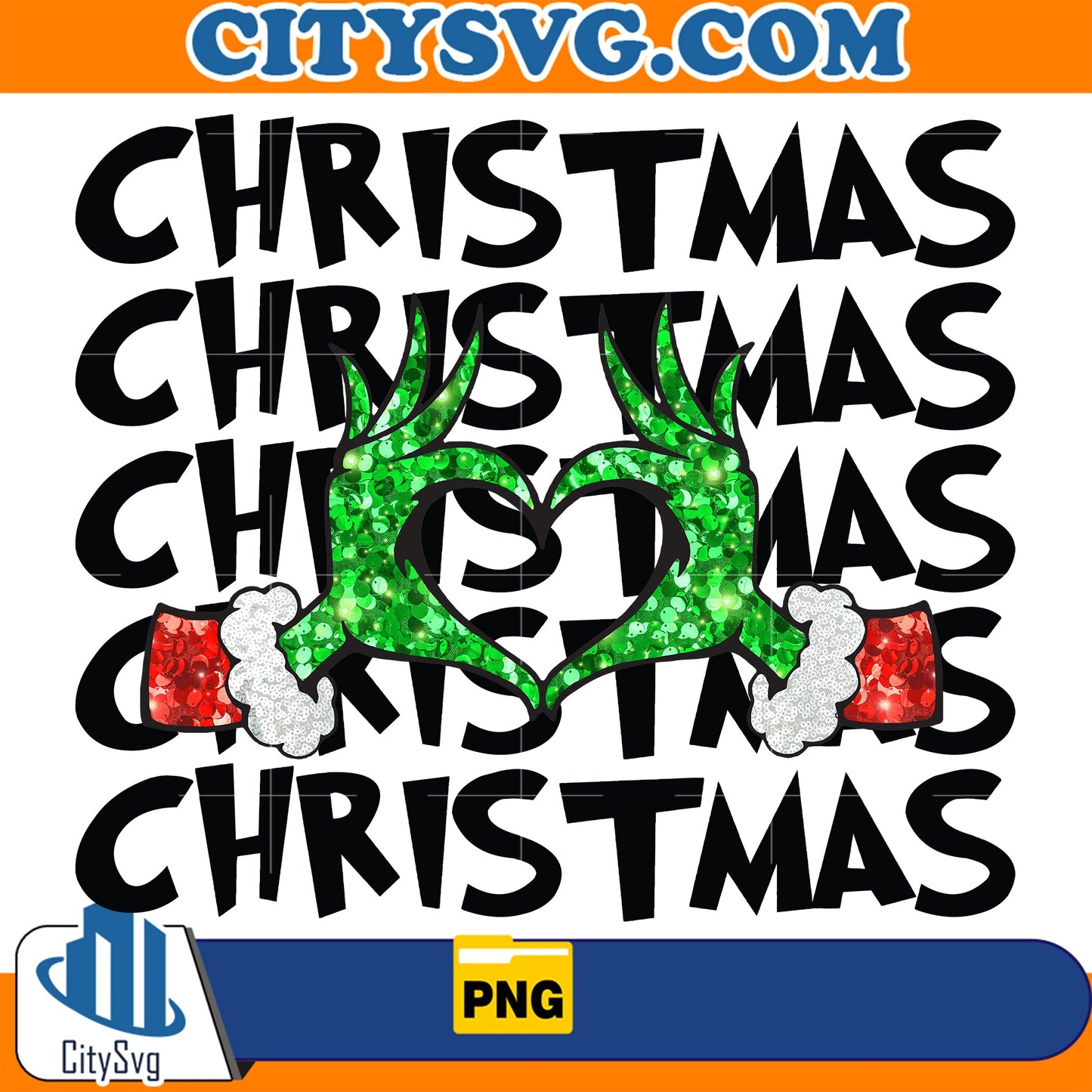 Pink Faux Sequin Christmas Grinch Png CitySvg