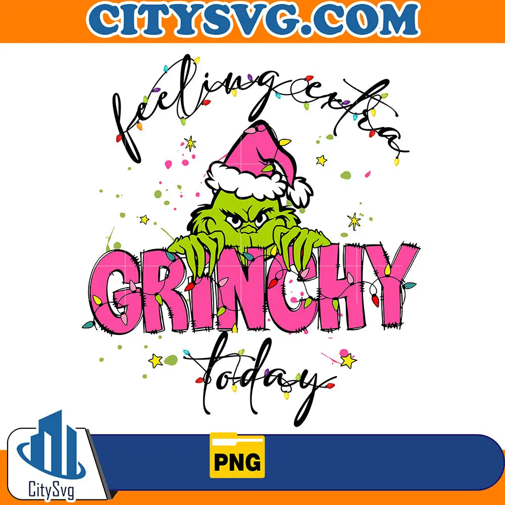 PinkFeelingExtraGrinchyTodayChristmasPng_1