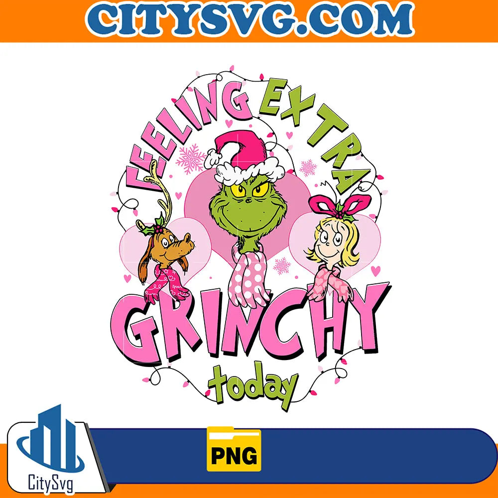 PinkFeelingExtraGrinchyTodayChristmasPng_4