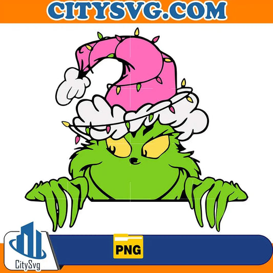 PinkGrinchChristmasPng_1