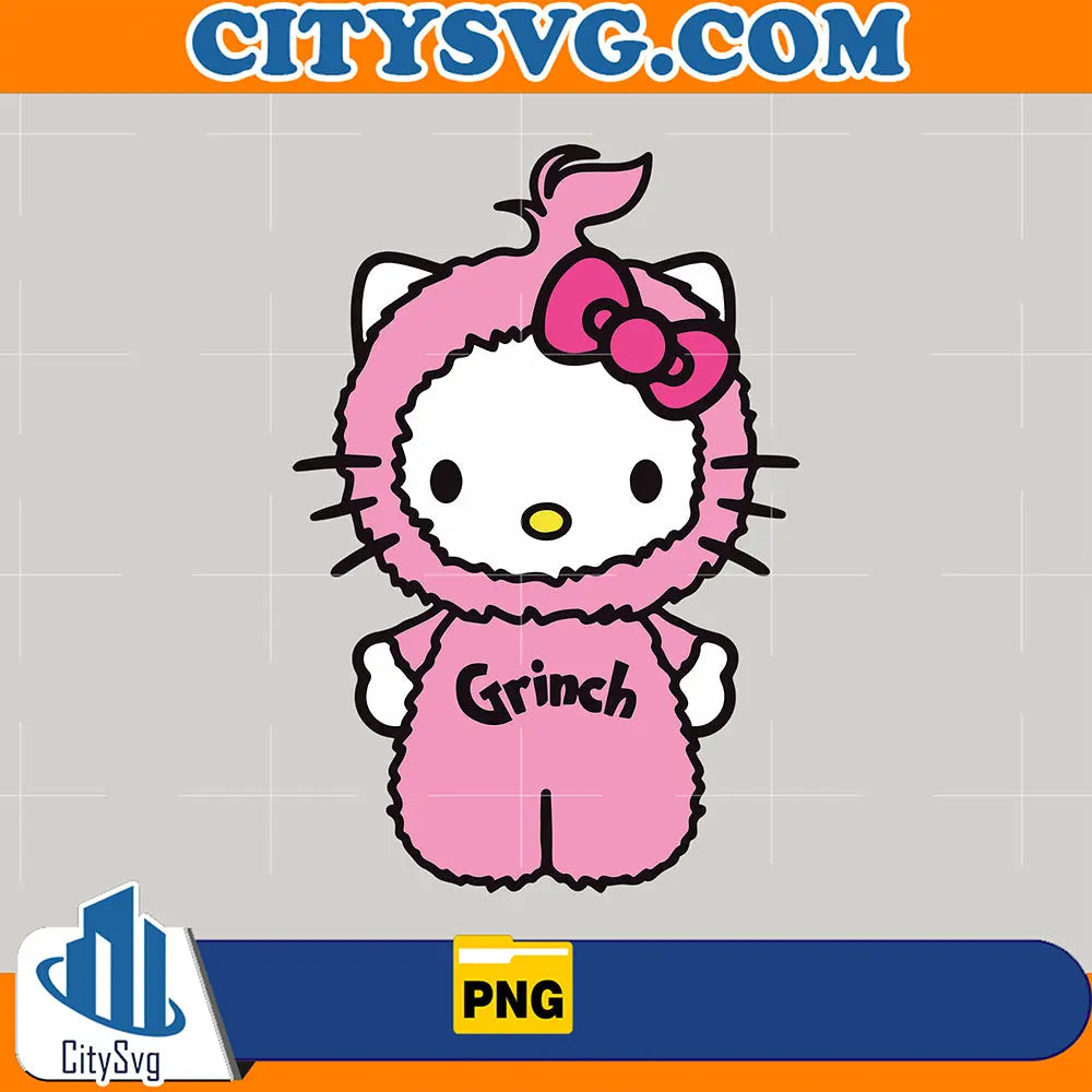 PinkGrinchHelloKittyChristmasPng