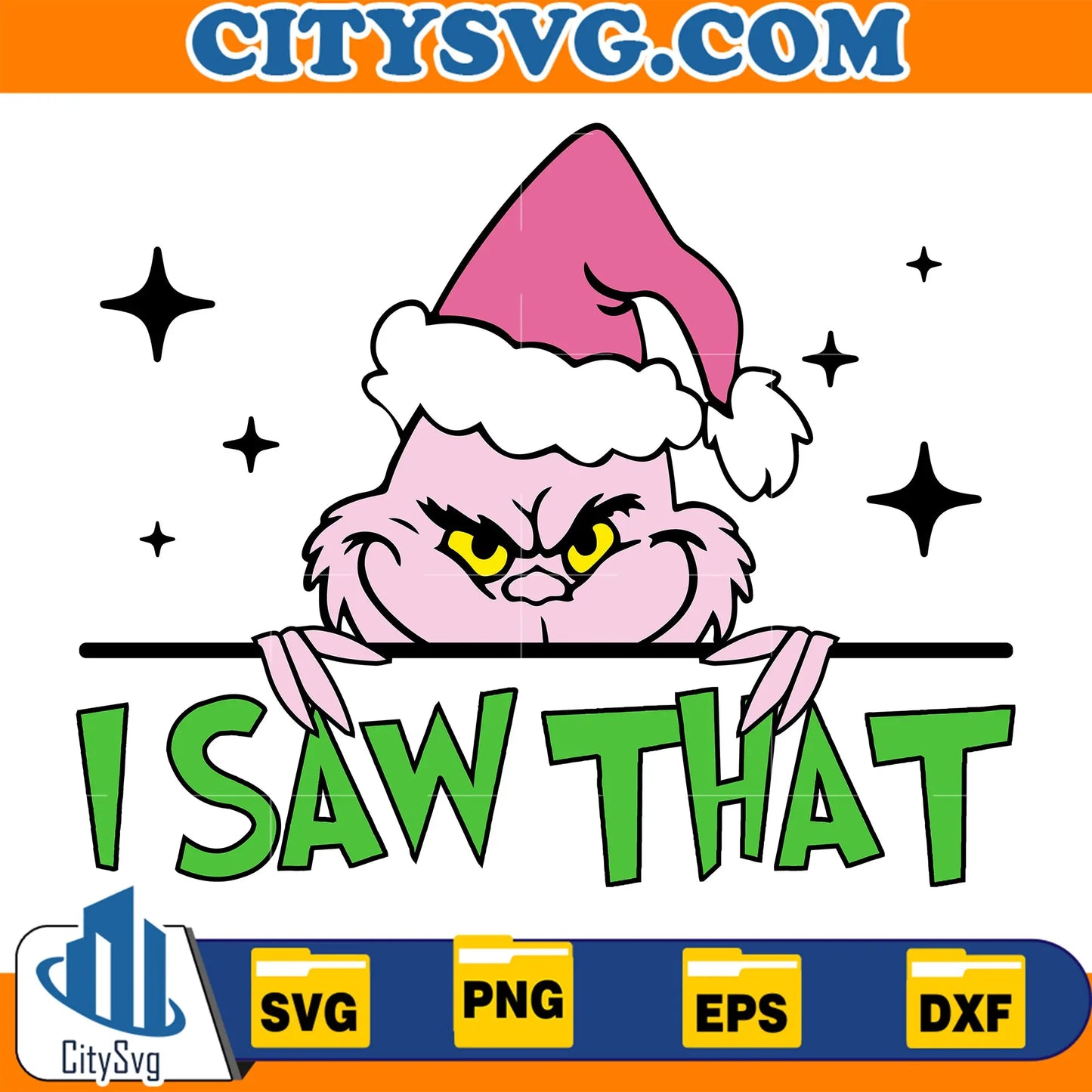 PinkGrinchISawThatChristmasSvg