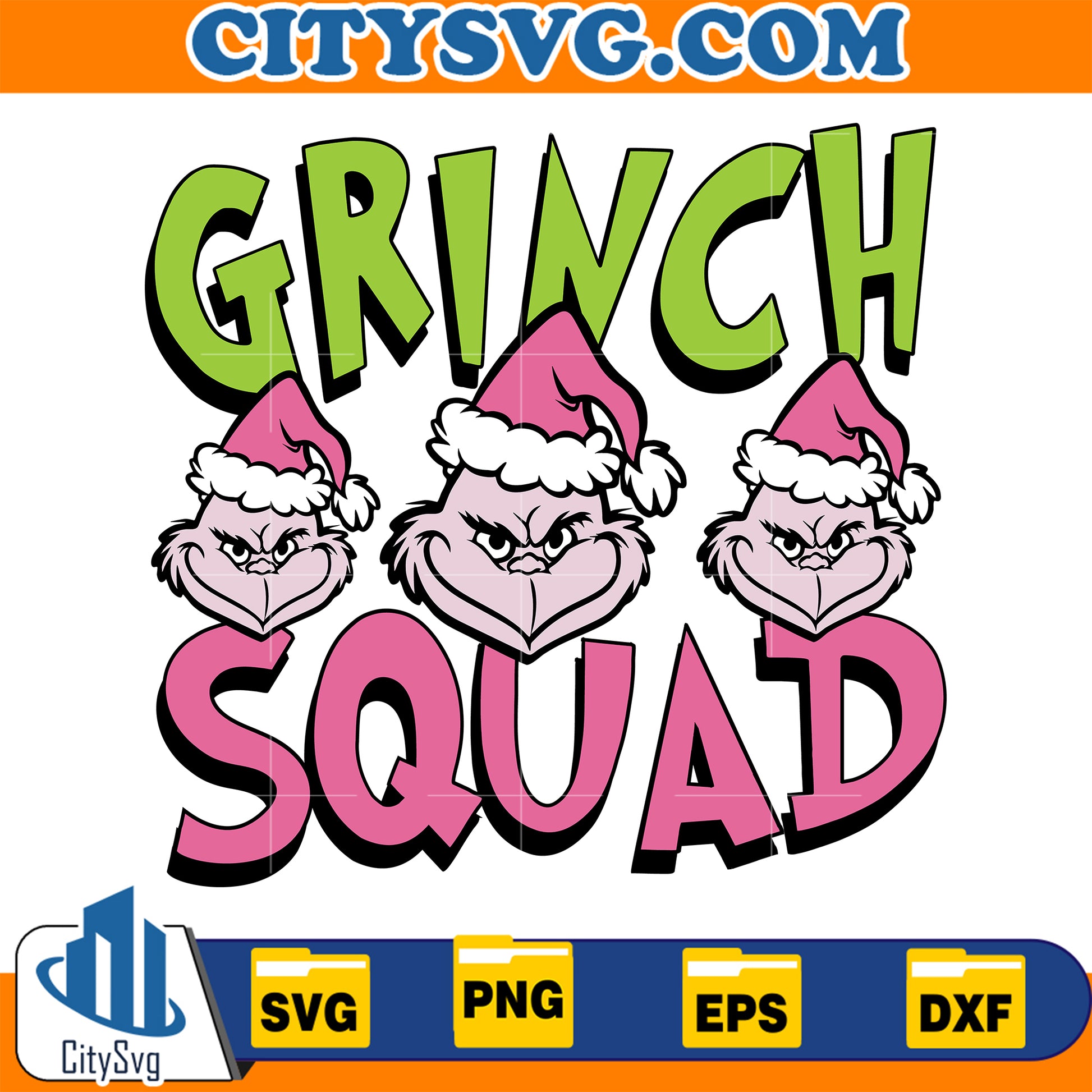 PinkGrinchSquadChristmasSvg