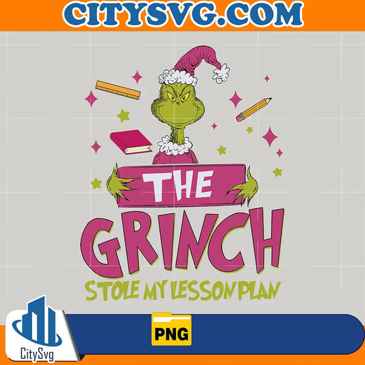 PinkGrinchStoleMyLessonPlanPng