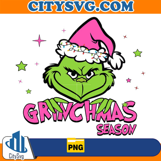 PinkGrinchmasSeasonChristmasPng_1