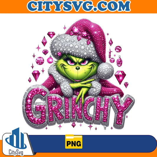 PinkGrinchyChristmasPng