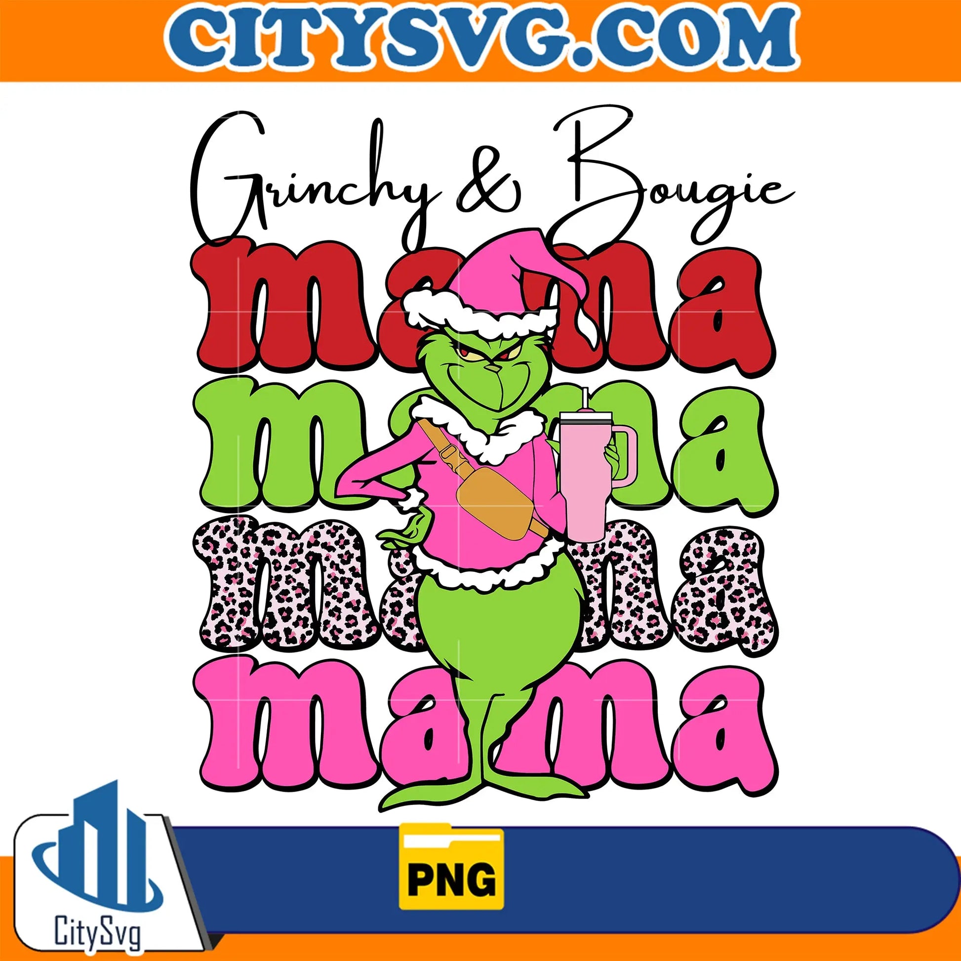 PinkGrinchy_BougieMamaChristmasPng
