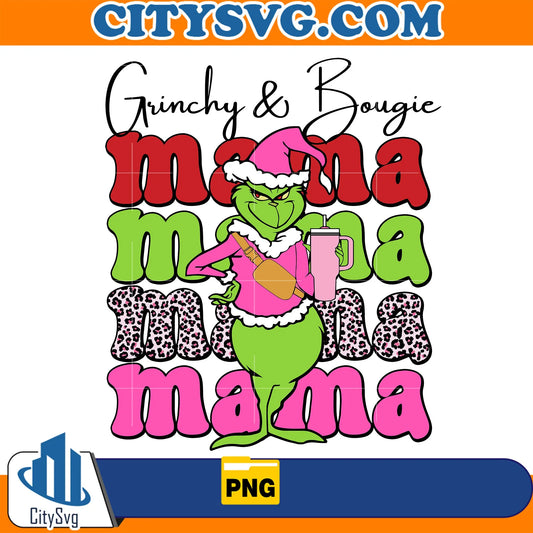 PinkGrinchy_BougieMamaChristmasPng