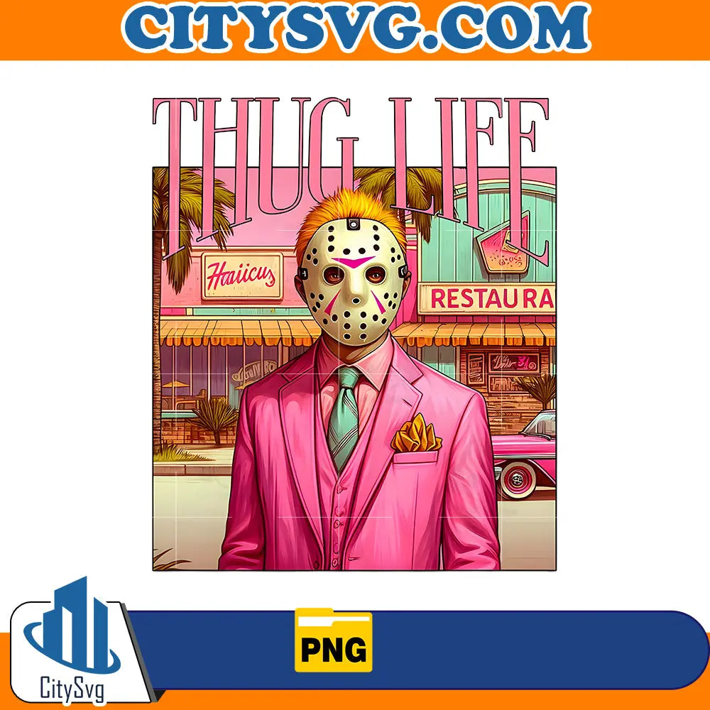 Pink Jason Voorhees Thug Life Png – CITYSVG