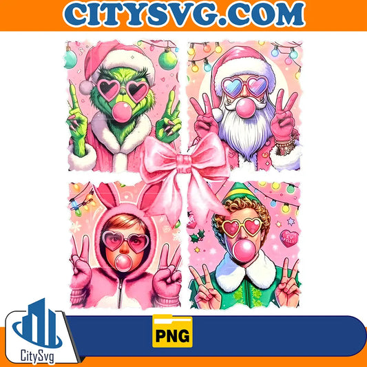 PinkMerryChristmasMoviesPng