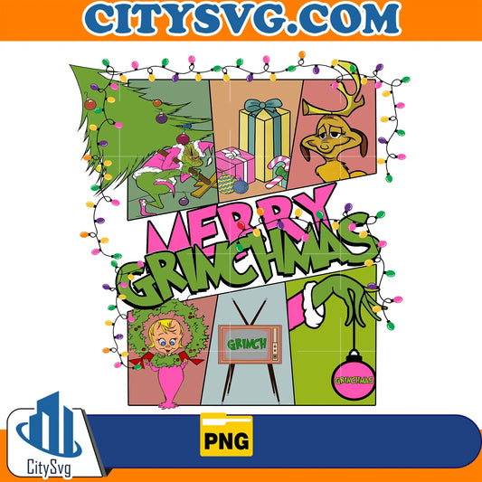 PinkMerryGrinchmasChristmasPng_1