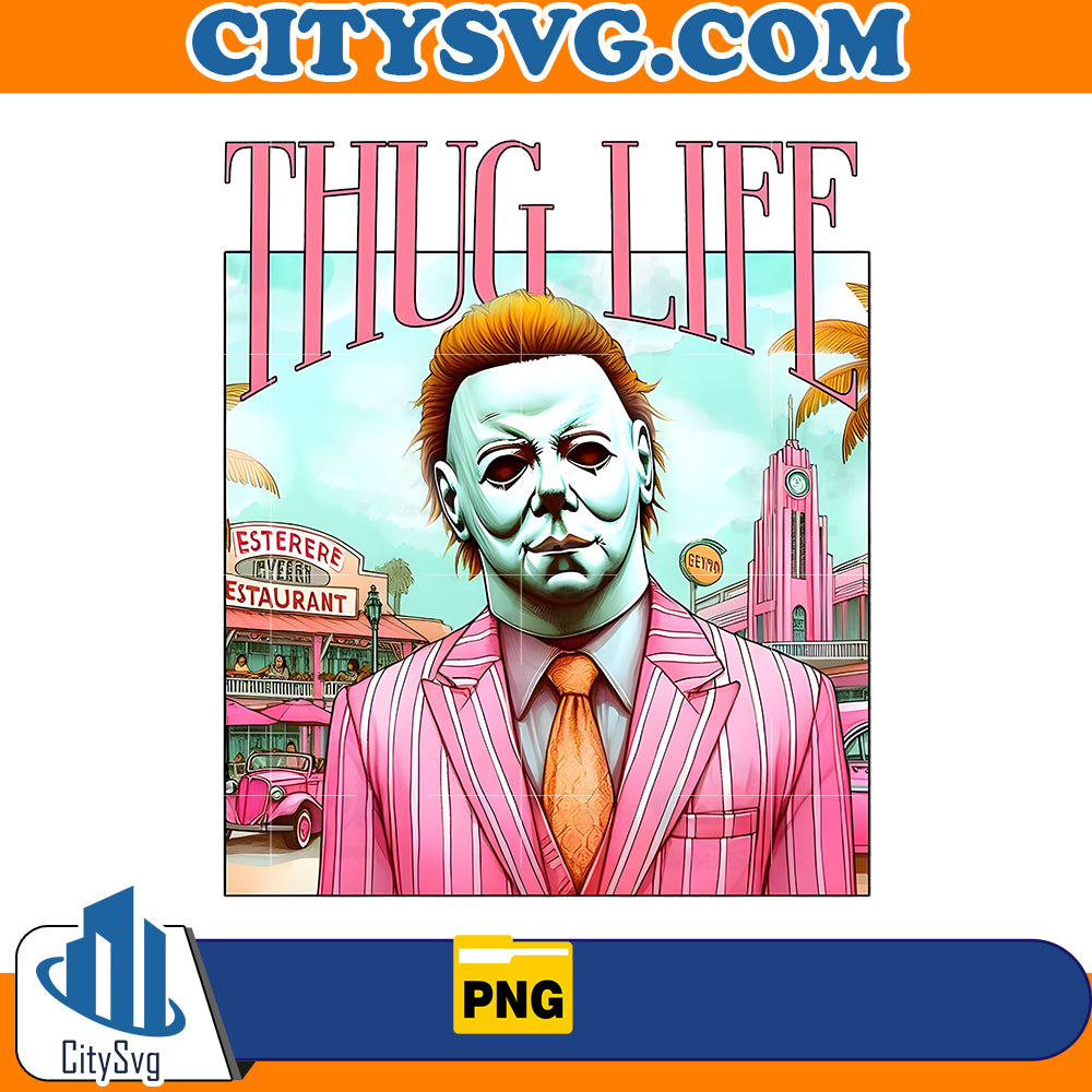 Pink Michael Myers Thug life png