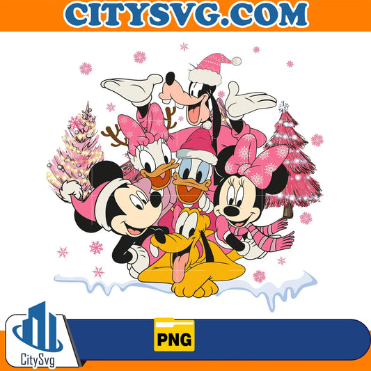 PinkMickeyAndFriendsChristmasPng