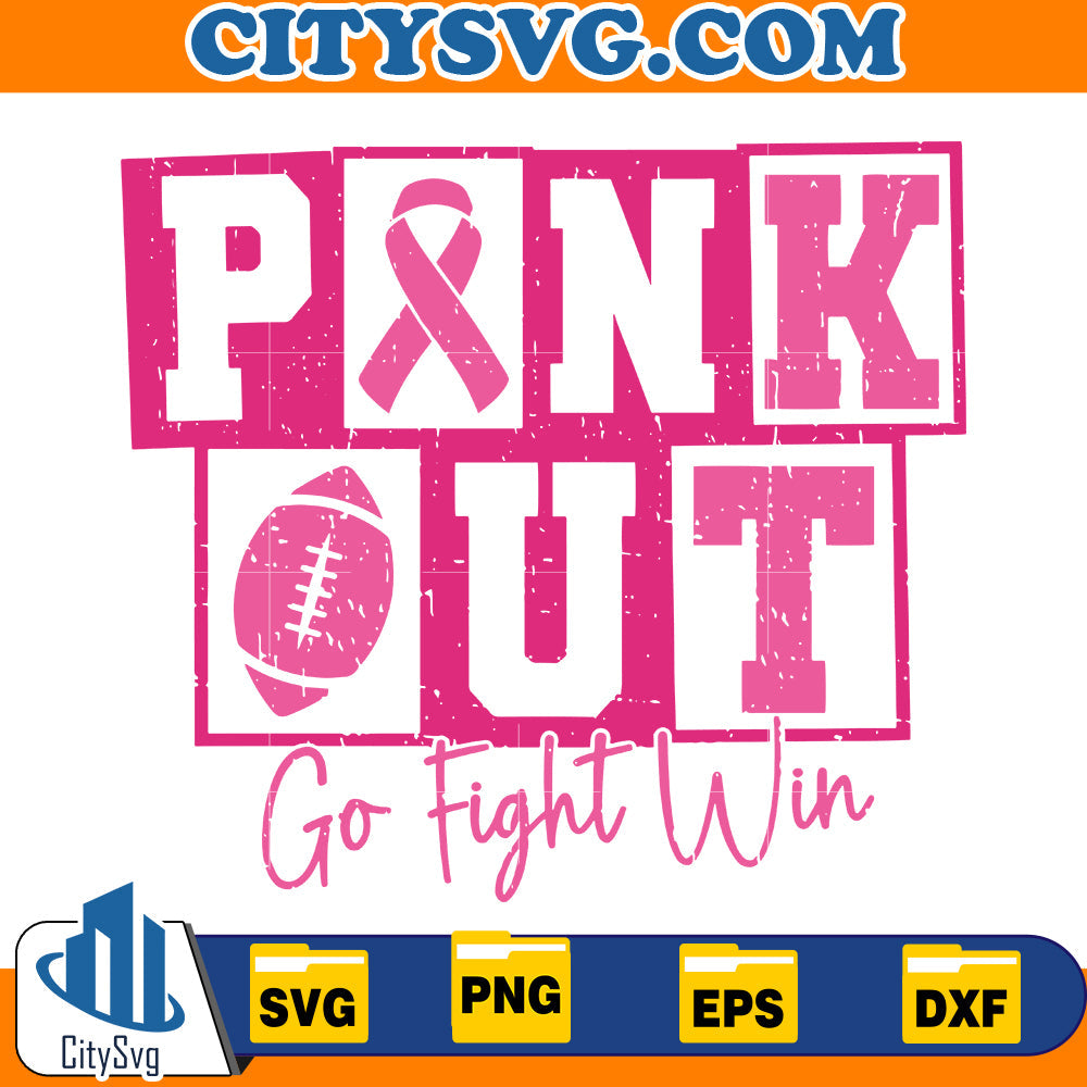Pink Out Football Svg – CITYSVG