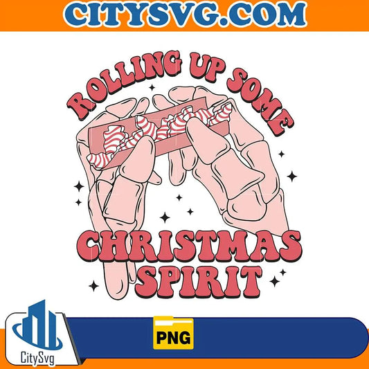 PinkRollingUpSomeChristmasSpiritPng